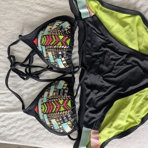 Colorful Patterned Bikini Set
